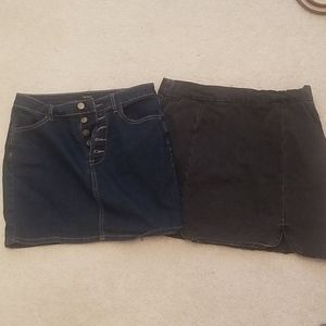 BUNDLE 2 denim skirts